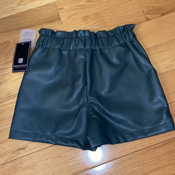 Bagatelle dark grey faux leather shorts, size XS, NWT - Picture 2 of 7